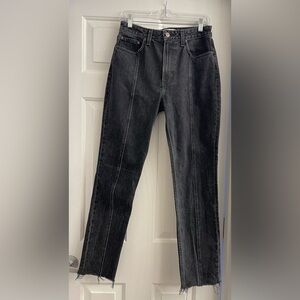 Reformation Seamed Jeans in Washed Black
